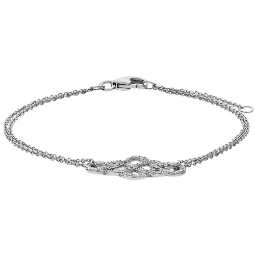 Silver Ladies' Cz Bracelet 1.5g